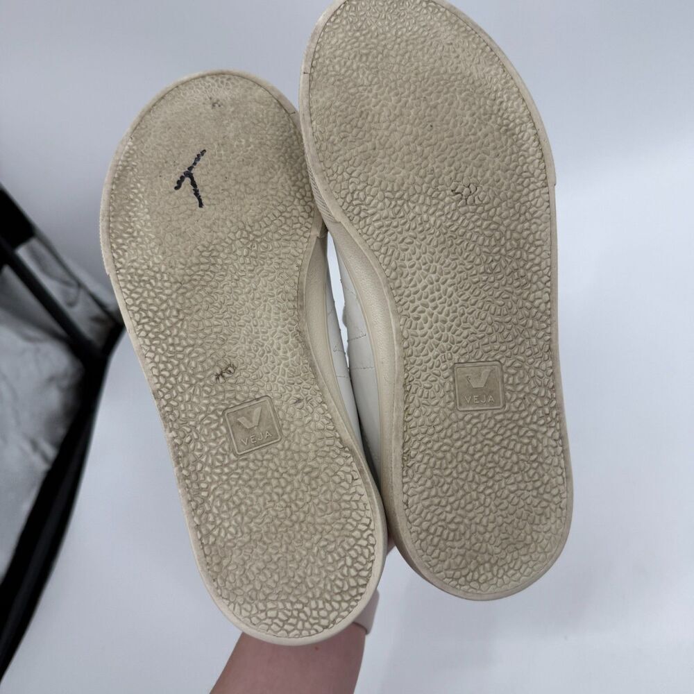 Veja Esplar Leather Suede White Sneakers Casual Preppy Athleisure Women Size 8 - Picture 5 of 12